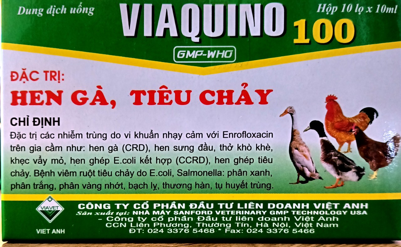 Dung dịch uống Viaquino 10 10ml gà vịt