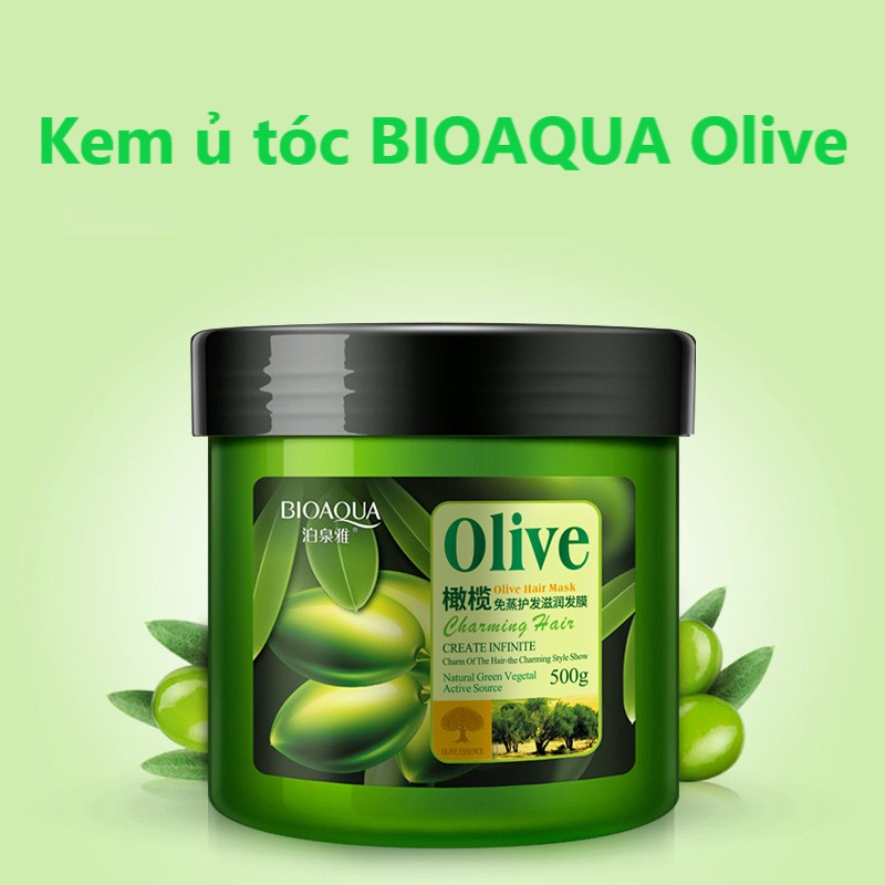 Kem ủ tóc Olive Bioaqua siêu mềm 500ml