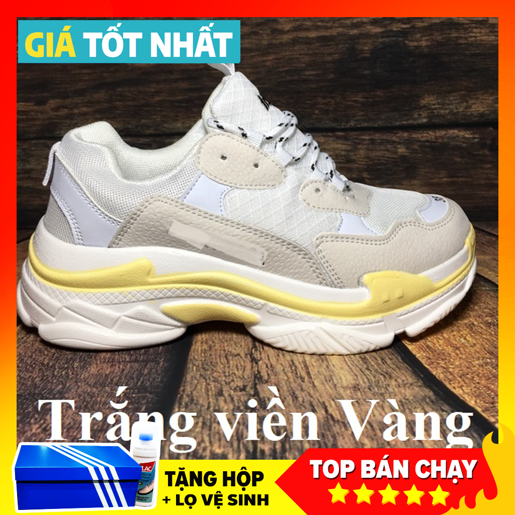 Giày sneaker trắng vàng nam nữ