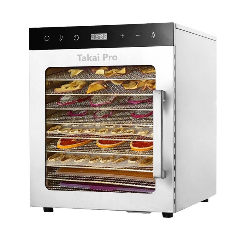 Máy sấy thực phẩm TAKAIPRO 10 khay Nhật Bản có đèn UV diệt khuẩn và đèn sáng 100% inox 304 thân vỏ dày dặn 2 lớp - Bảo hành 1 năm