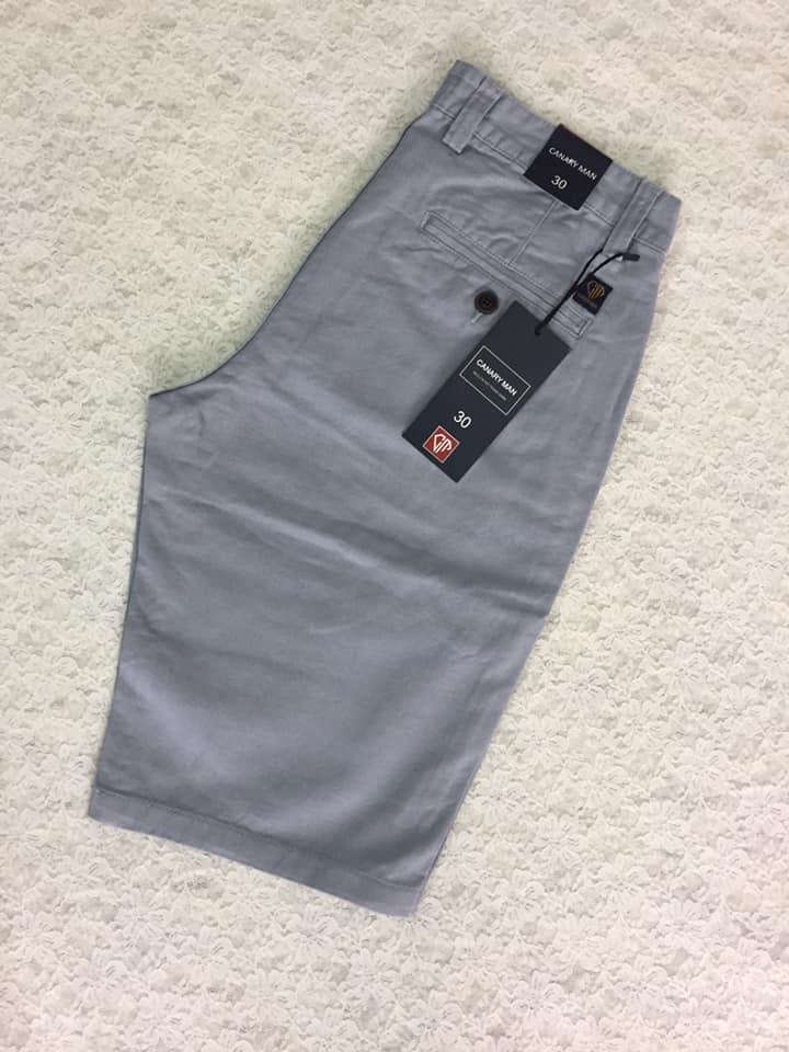 Quần short nam cao cấp màu xám xi-men