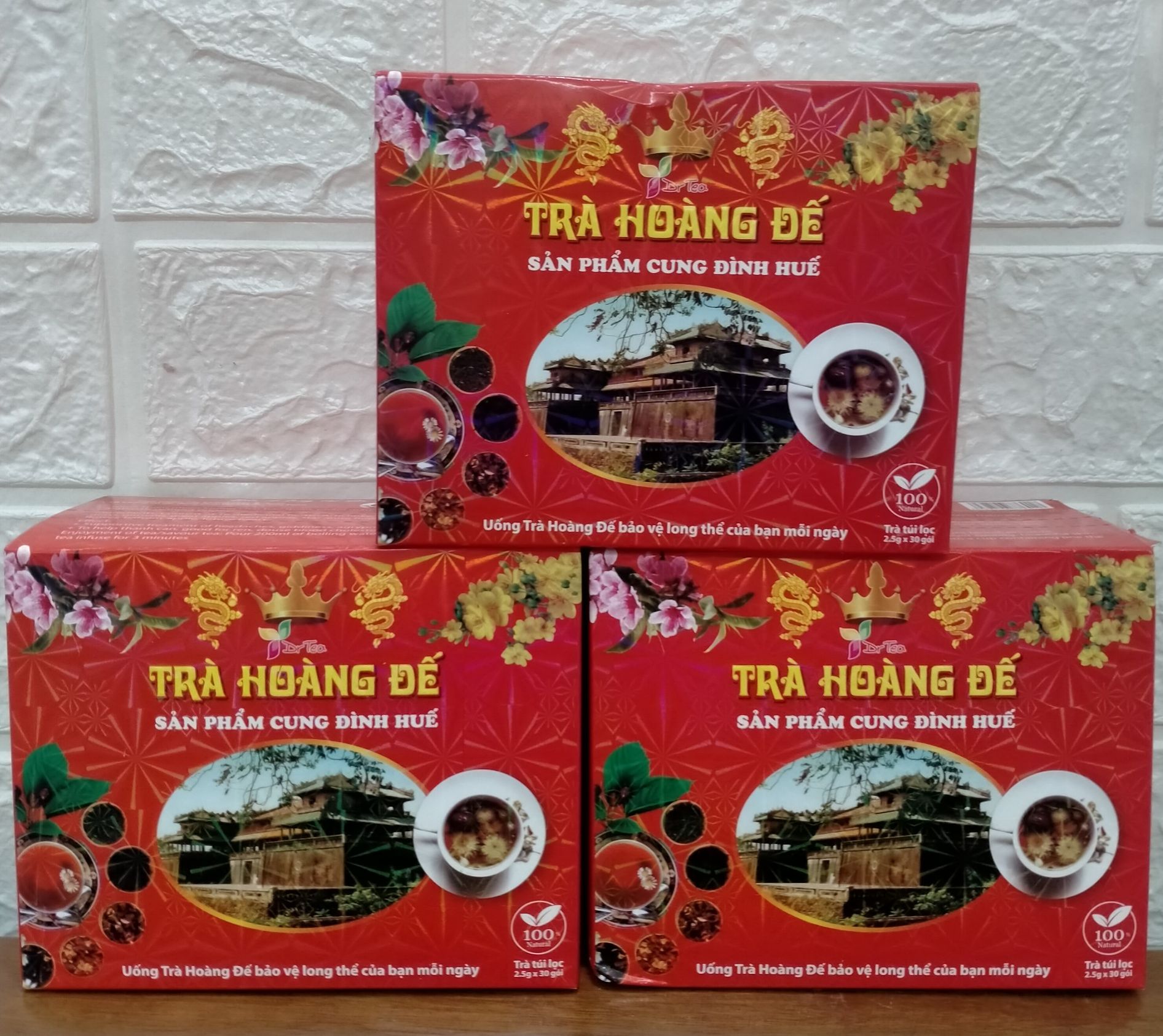 Bộ 3 hộp trà hoàng đế túi lọc