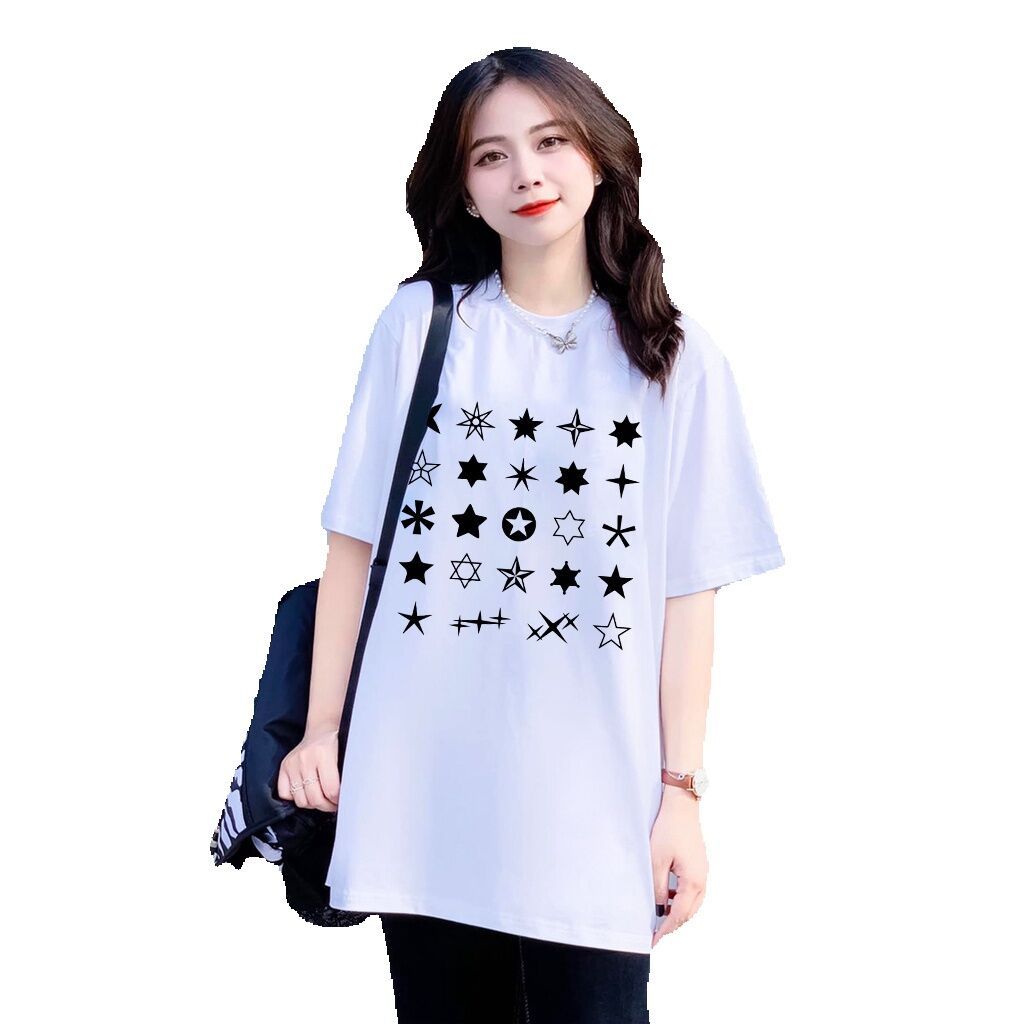 Áo Phông Tay Lửng 100% Cotton Star World ST001 Chính Hãng Andromeda Màu Trắng Hand 2/3 Unisex