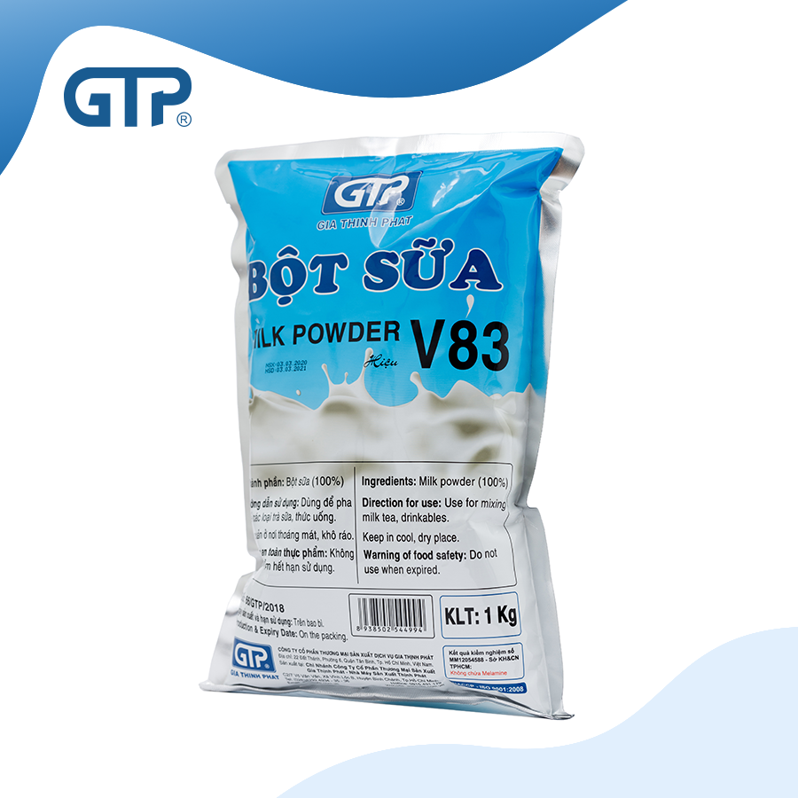 Bột sữa béo V83 GTP (5KG)- Béo, thơm đậm vị dùng để pha trà sữa, thức uống, làm bánh - SP Chính Hãng (Bột sữa V83 (1kg/bao))