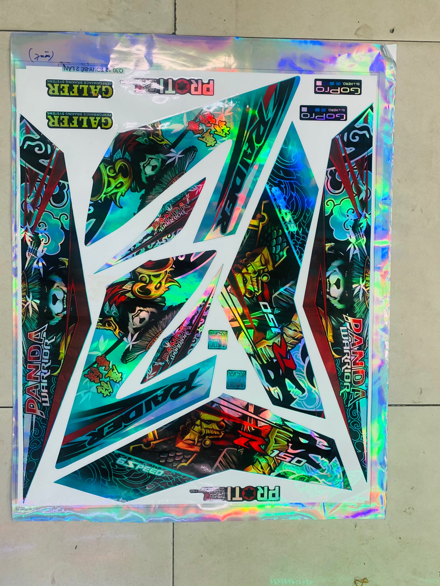 [HCM]Tem rời raider - satria in decal 7 màu bản ba lớp in decal bóng cao cấp và bao bay màu trọn đời