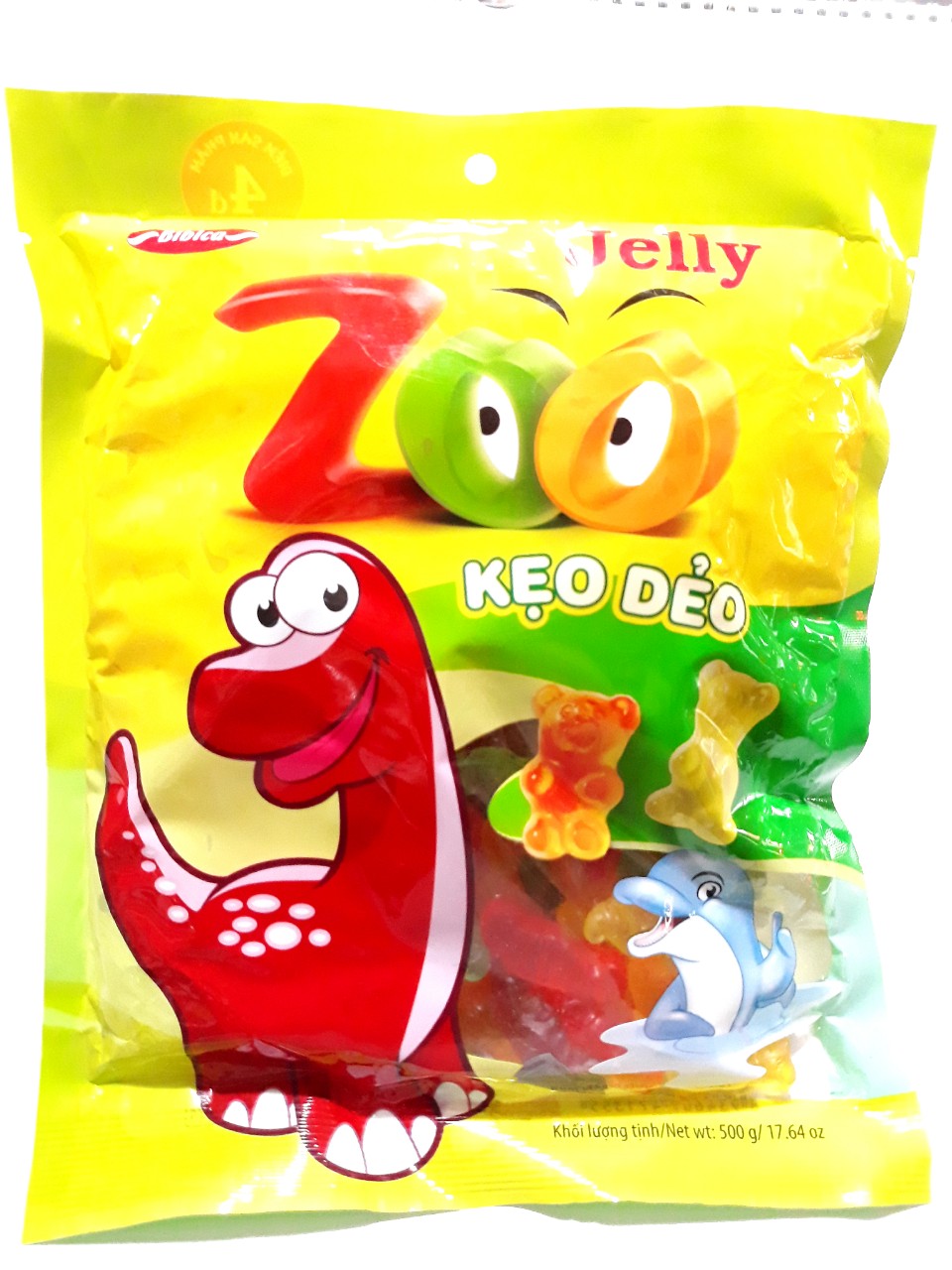 Kẹo Dẻo Zoo Jelly Bibica Áo Dầu Gói 500g