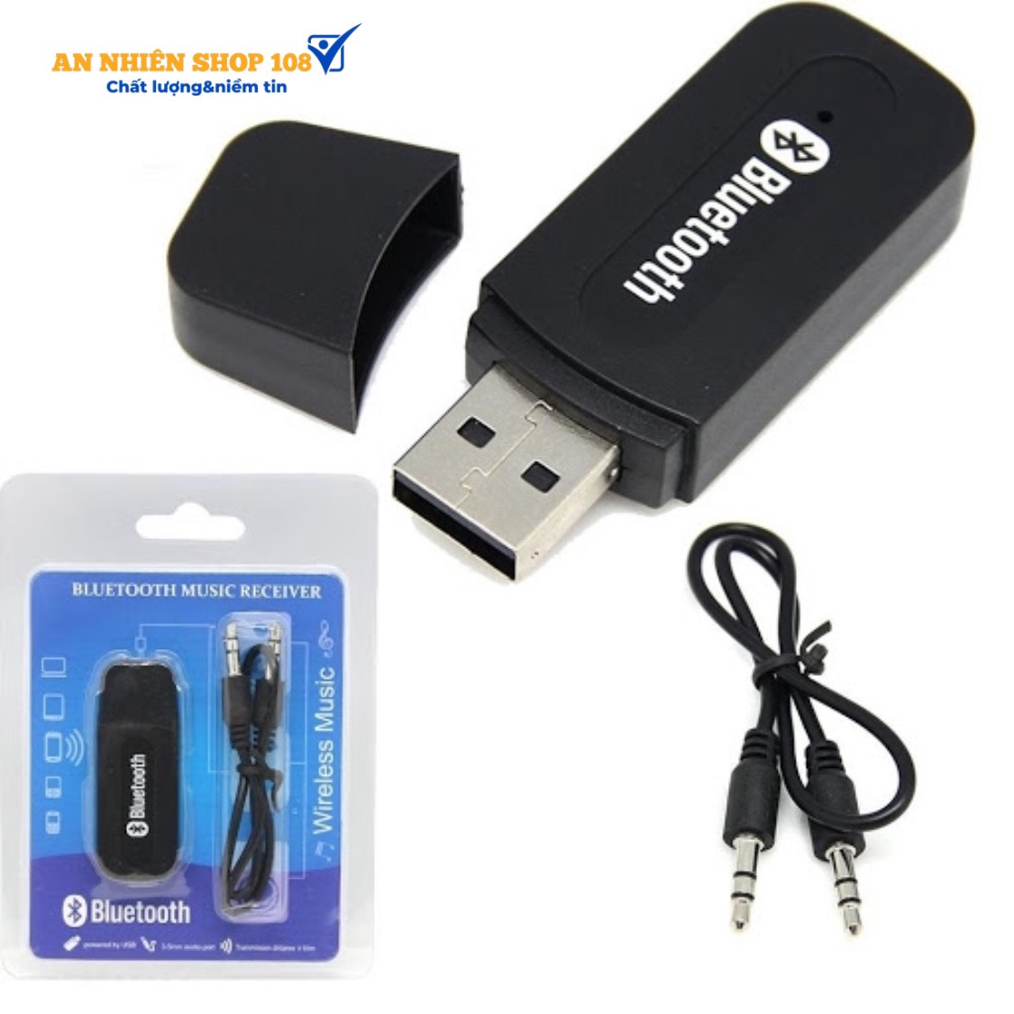 USB Bluetooth H-163 kết nối Loa Thường thành loa không dây (Nhiều màu)