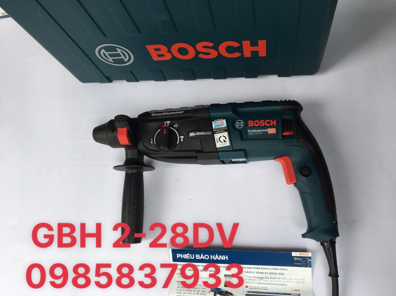 Máy khoan bê tông 3 chức năng GBH 2-28 DV chính hãng lực đập mạnh mẽ công suất lớn độ bền cao tại Máy NTT
