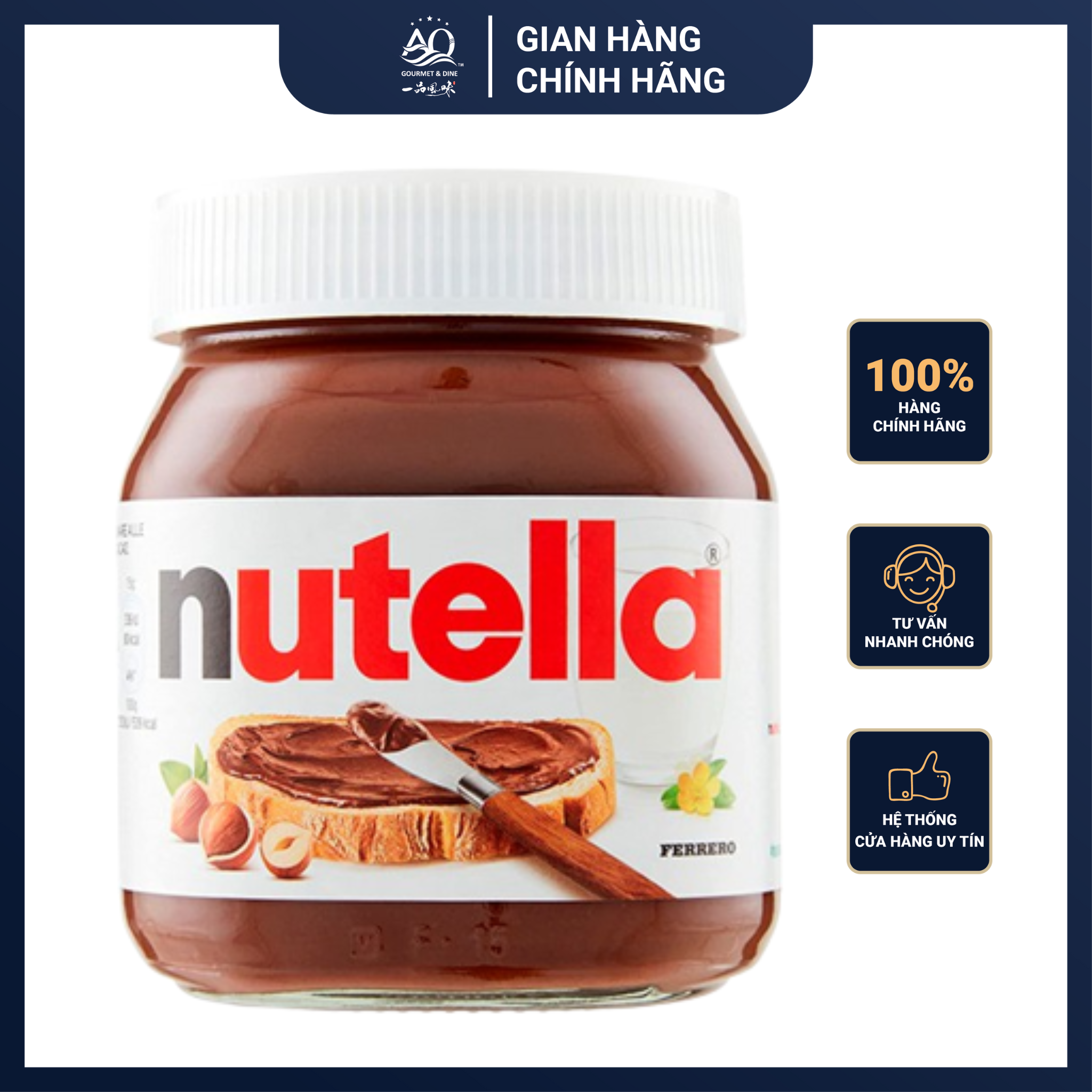Bơ Hạt Phỉ Phết Cacao Nutella 200g Thơm Ngon- Nutella Jam Hazelnut Spread with Cocoa