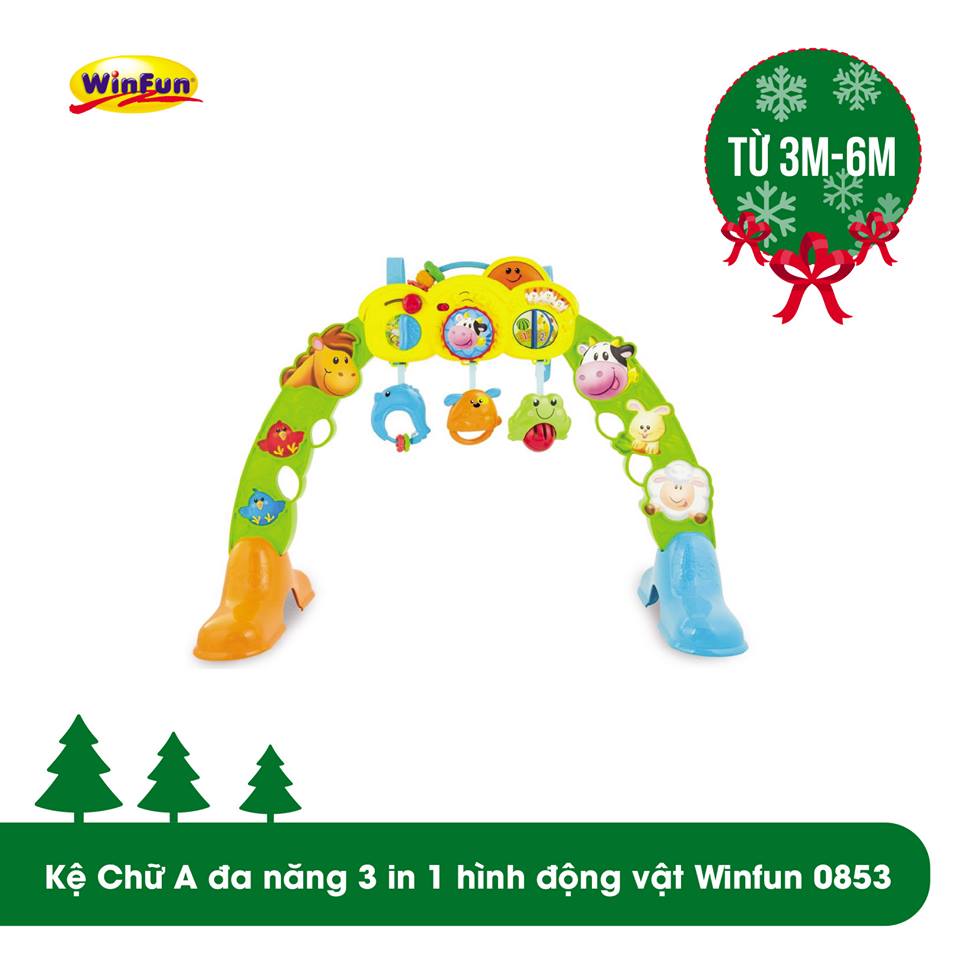 Kệ chữ A, đồ chơi động vật hoang dã có đèn nhạc Winfun 0853
