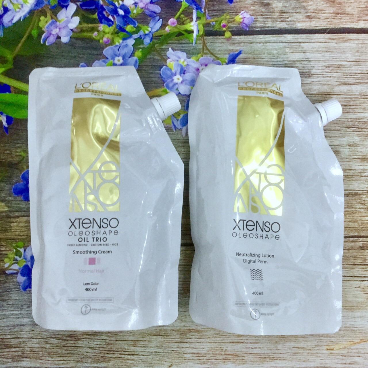 Cặp uốn duỗi setting loreal x-tenso oleoshape 400mlx2
