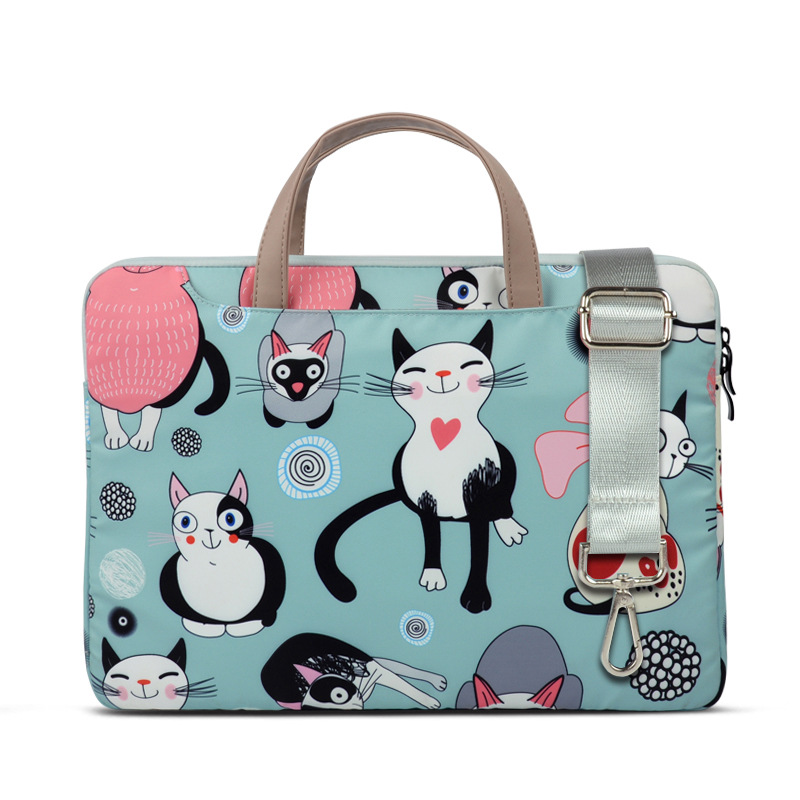 [HCM]Túi đeo chéo kiêm túi bảo vệ laptop thời trang hình mèo