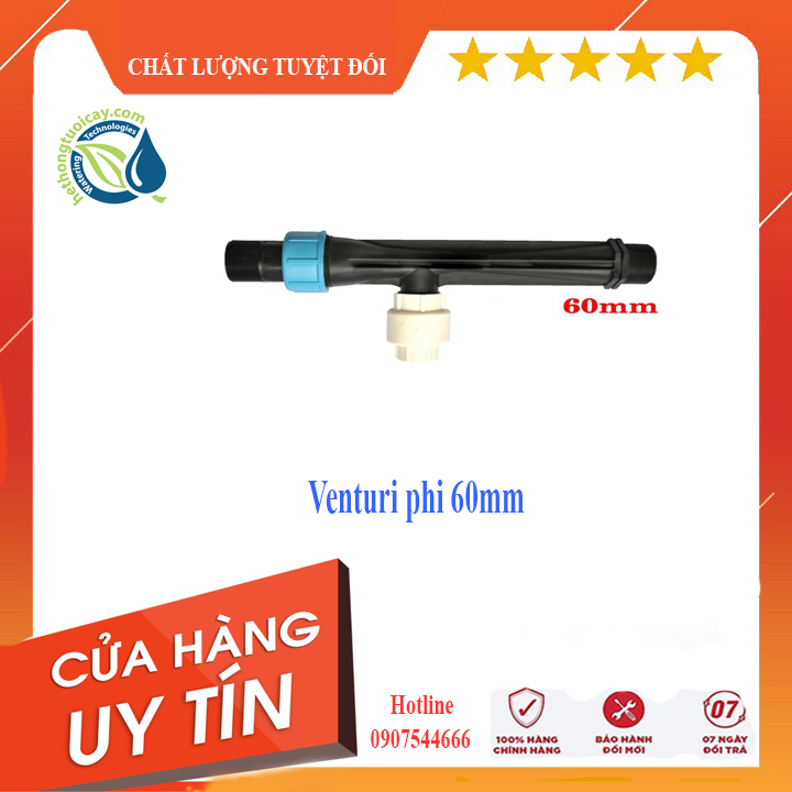 Thiết bị Venturi châm phân, dinh dưỡng 60mm