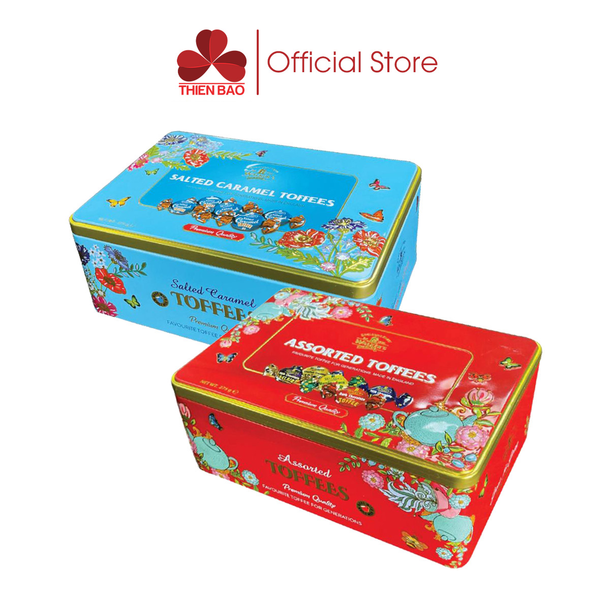 Kẹo bơ sữa Walk's Toffees hộp thiếc 275g - Salted Caramel/ Assorted