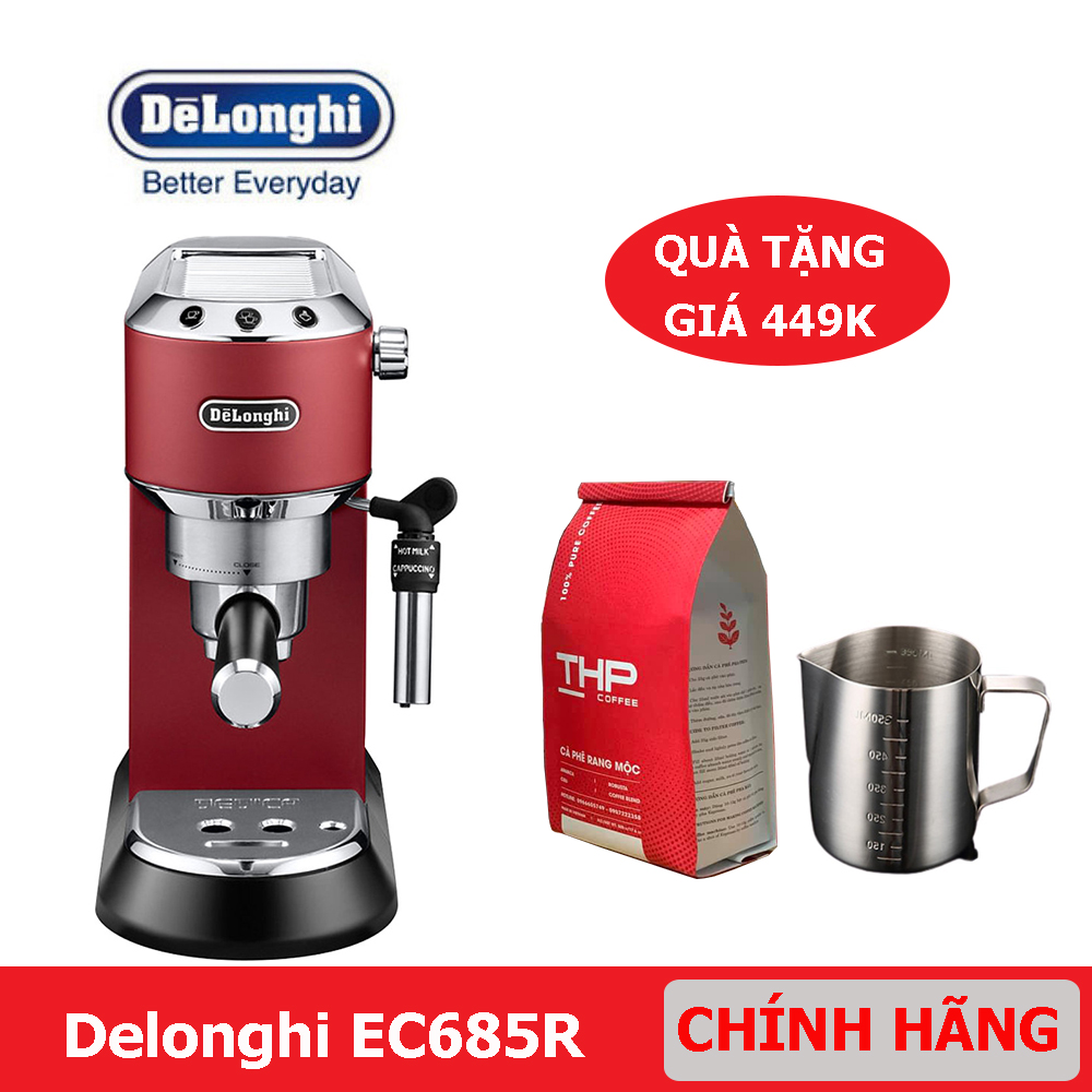 Máy pha cà phê delonghi ec685 - phiên bản cao cấp chính hãng - máy pha cà phê gia đình - văn phòng. bảo hành 12 tháng, bền & tiện dụng