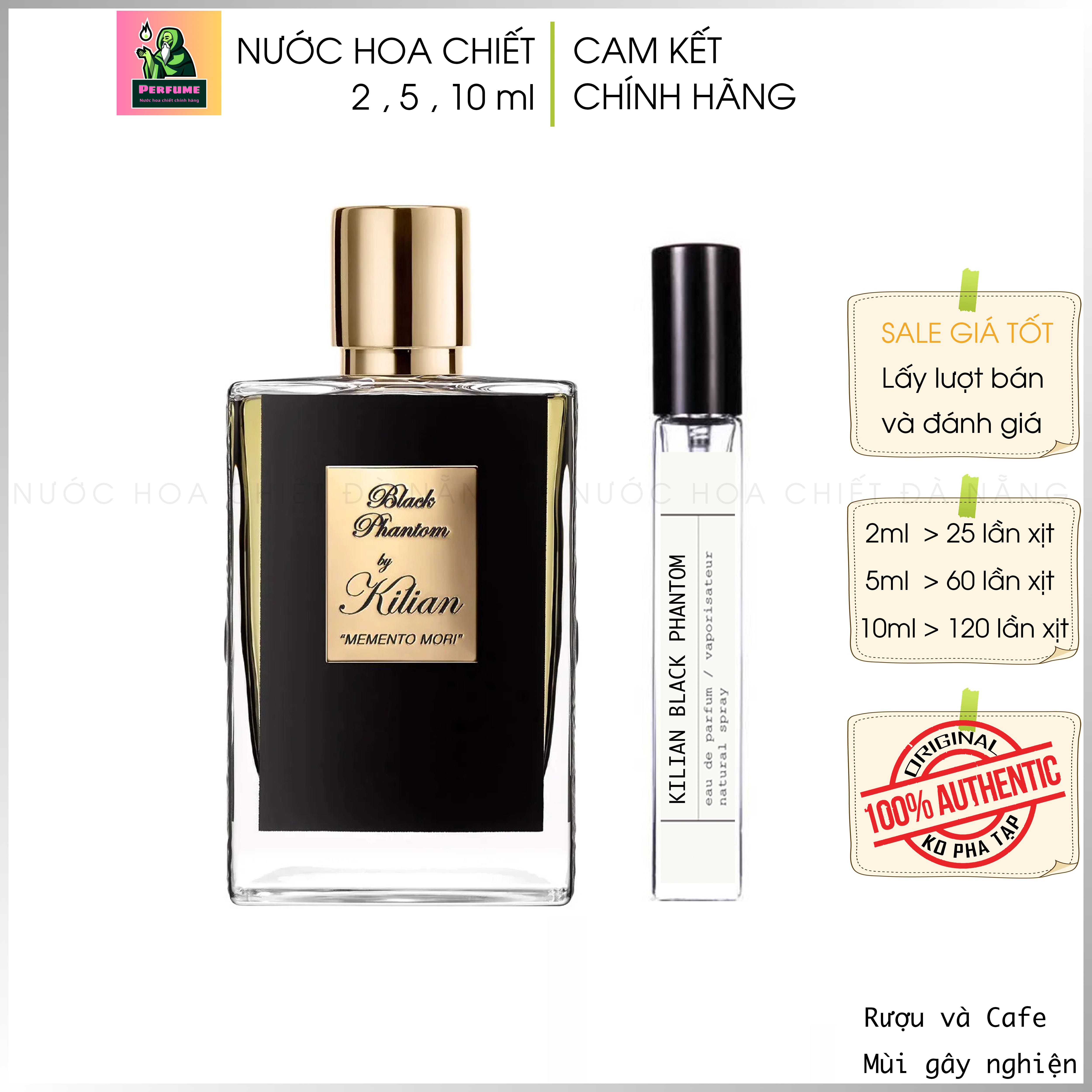 Nước hoa Kilian Black Phantom chiết 2ml 5ml 10ml - Cam Kết Chính Hãng