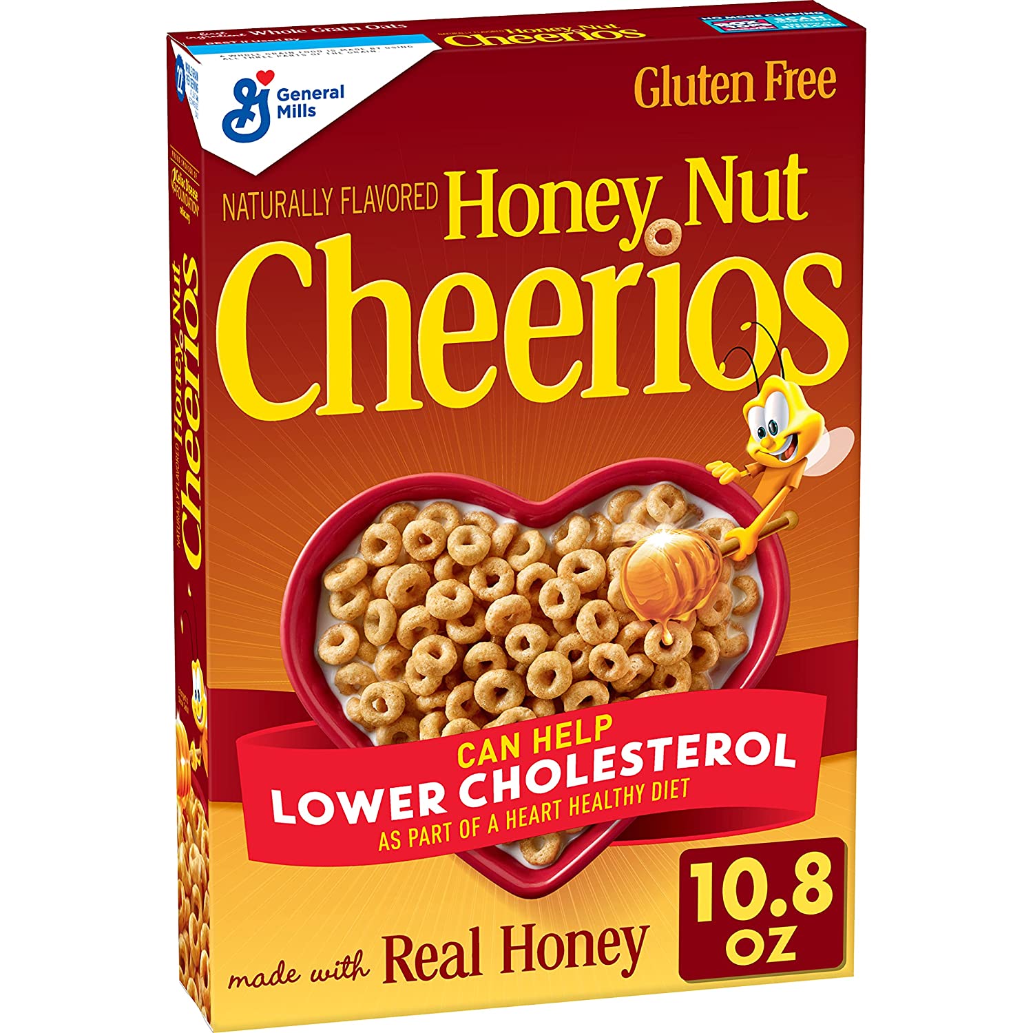 Cheerios hạt mật ong, Ngũ cốc ăn sáng với yến mạch (Honey Nut Cheerios, Breakfast Cereal with Oats, 10.8 oz)