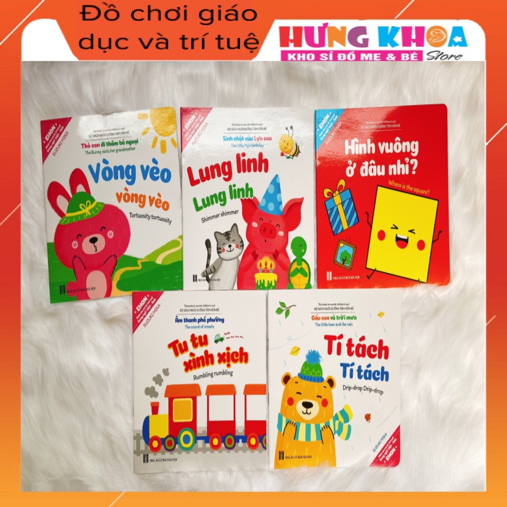 Ehon song ngữ Anh - Việt, Bộ sách nuôi dưỡng tâm hồn bé từ 0 - 6 tuổi Bộ 5