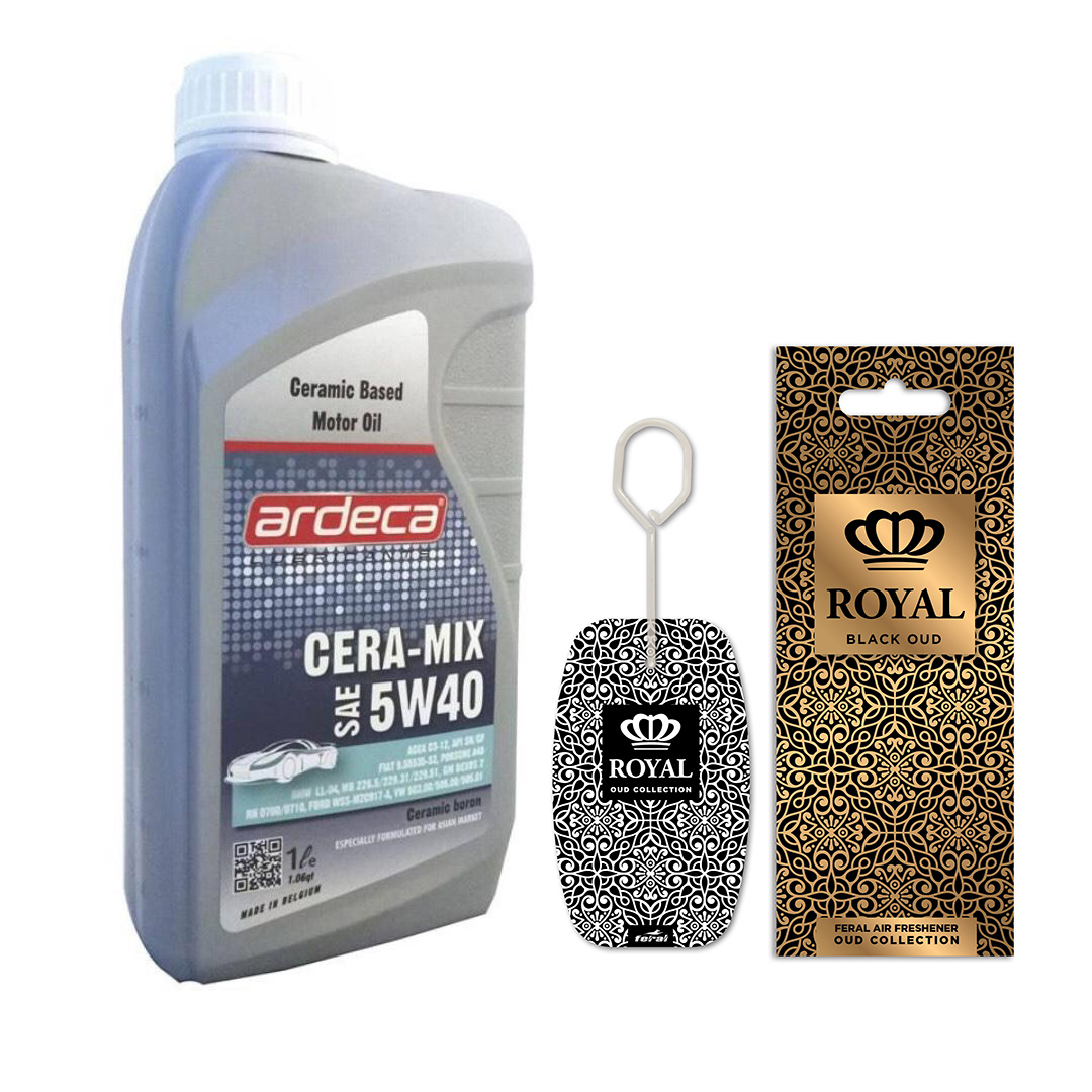 Nhớt Ardeca Cera-Mix 5W40 công nghệ gốc sứ"Ceramic Based" nhập khẩu từ Châu Âu + Tặng kèm giấy thơm hương hoàng gia