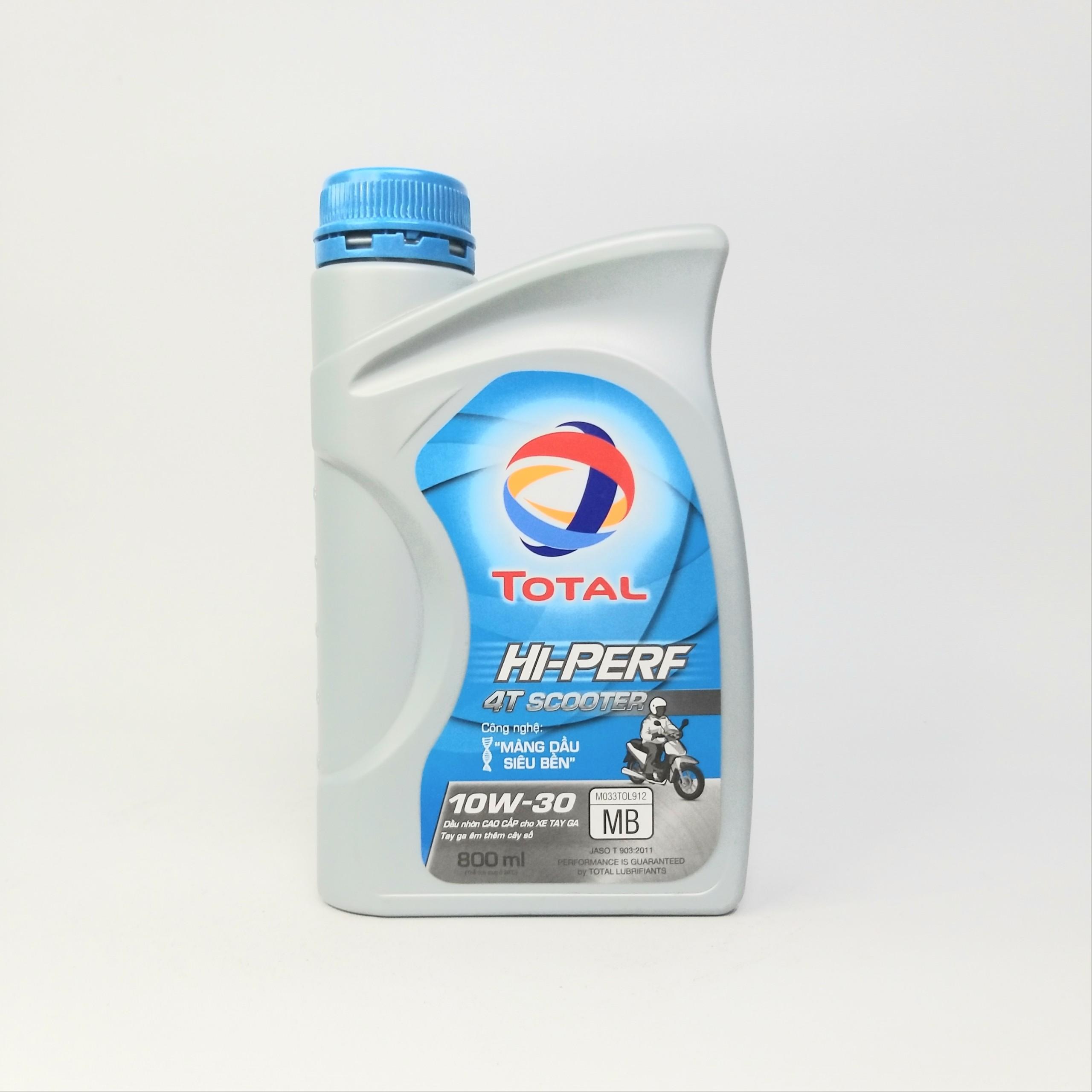 [HCM]Nhớt tay ga Total Hi-Perf 4T Scooter 10W30 800ml
