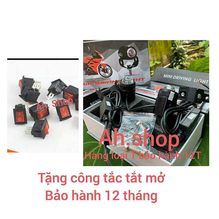 2 quả led trợ sáng bi cầu mini cos vàng pha trắng hàng loại 1 có nguồn ngoài vỏ nhôm bảo hành 12T
