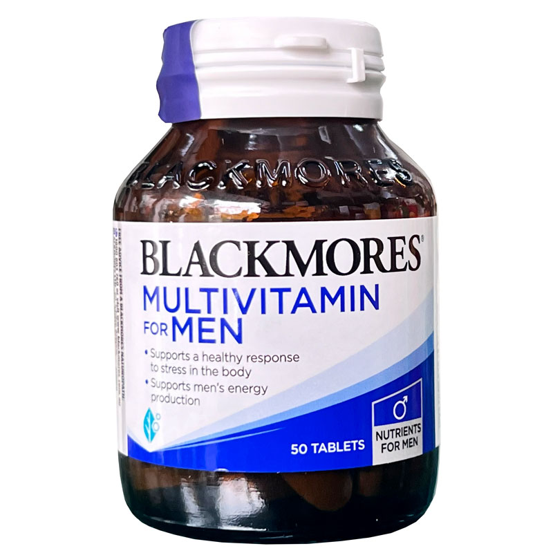 Blackmores Multivitamin For Men, hỗ trợ sức khỏe nam giới  ( Hộp 50 viên )