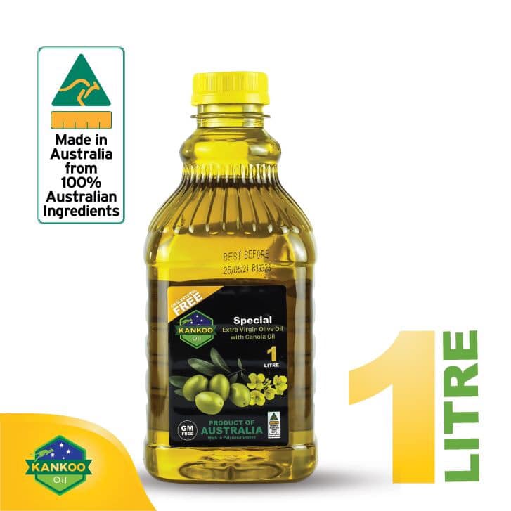 Dầu ăn Oliu hạt cải Kankoo loại 1 lít - Dầu ăn chuyên chiên xào, salad thơm ngon, tốt cho sức khỏe, nhập khẩu từ Úc