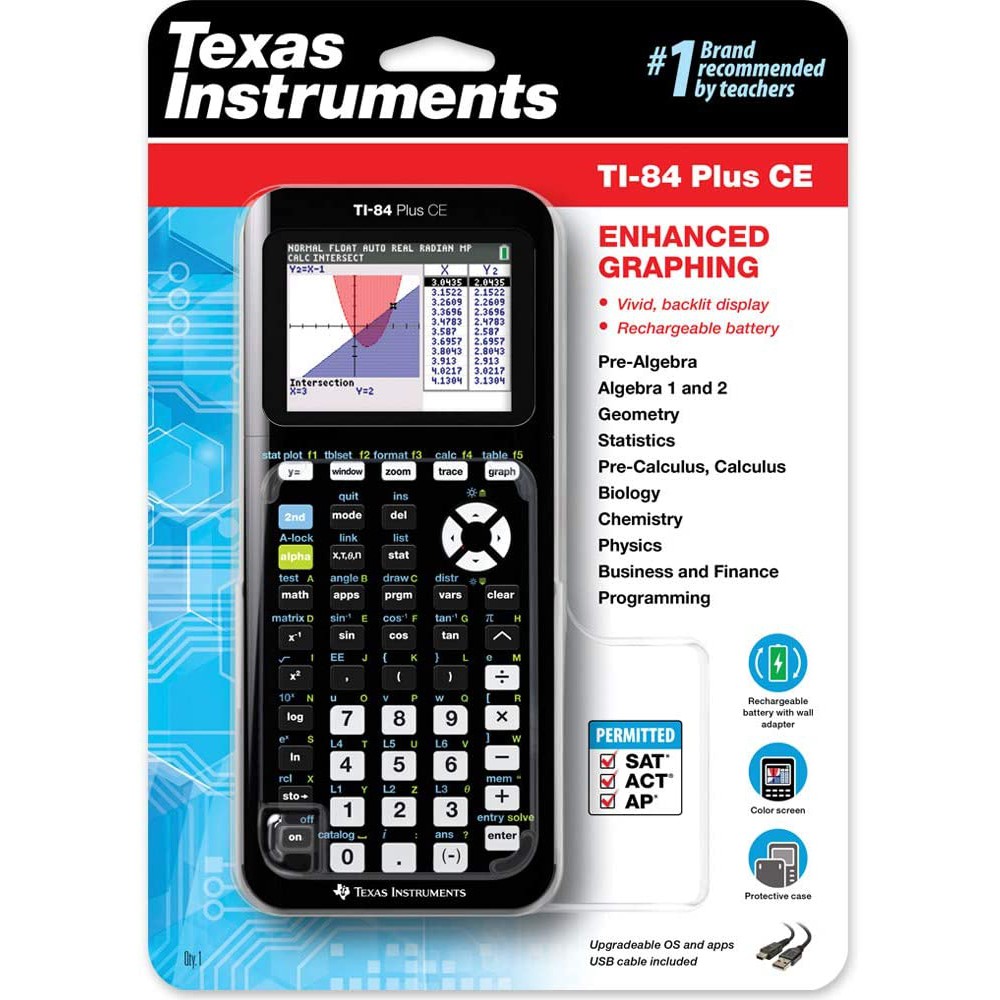 Ti-84 plus ce, máy tính khoa học lập trình vẽ đồ thị texas instruments ti-84plus ce graphing calculator