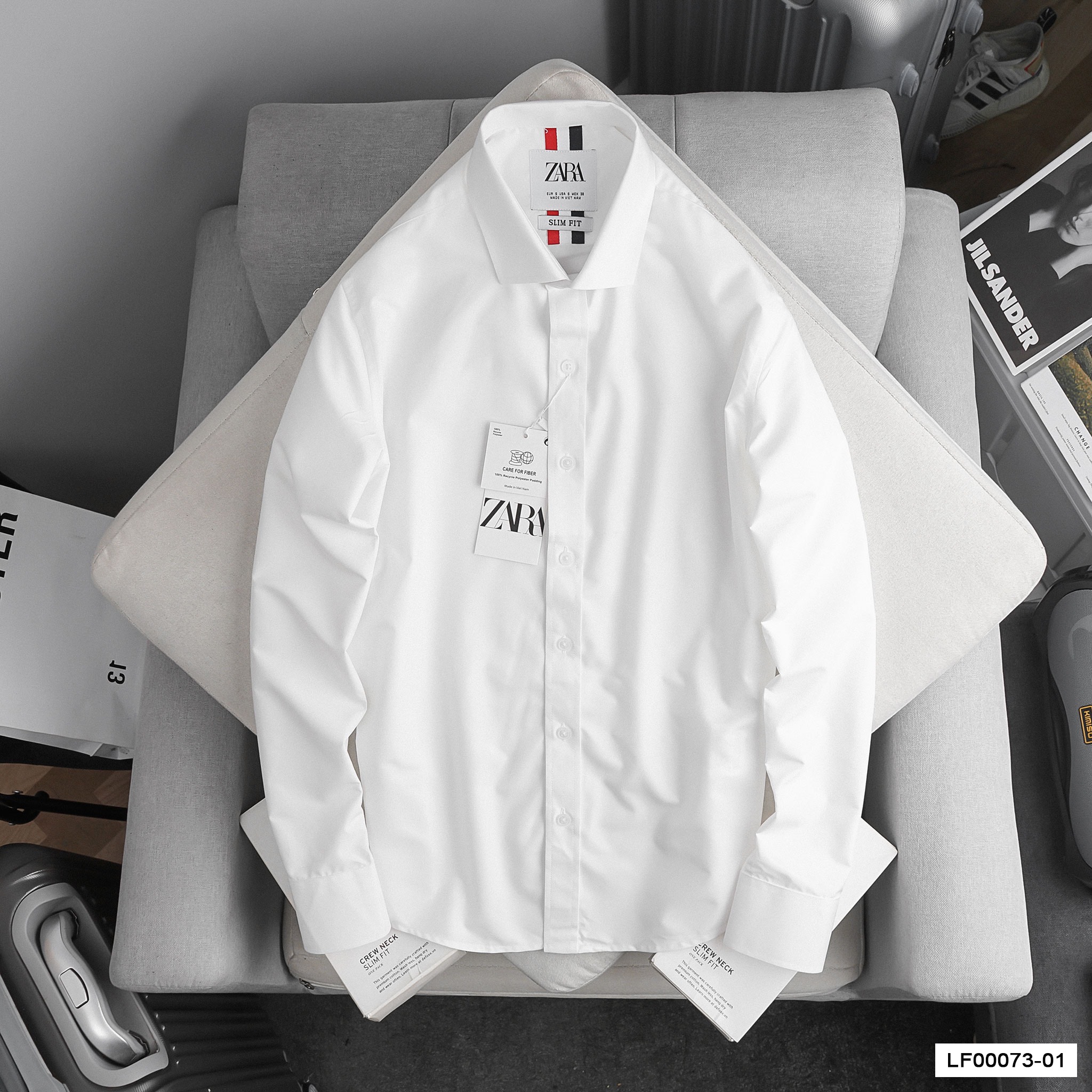 SƠ MI NAM ZARAMAN CAO CẤP CHẤT COTTON THOÁNG MÁT D365-SMN61