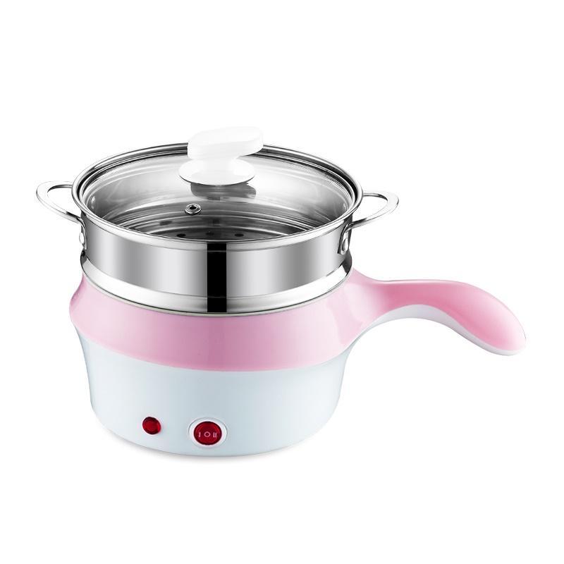 HÀNG XỊN - NỒI LẨU ĐIỆN MINI TẶNG KÈM KHAY HẤP INOX CAO CẤP CÓ THỂ CHIÊN XÀO NẤU ĂN NẤU CƠM NẤU MÌ - CA NẤU MÌ LUỘC TRỨNG HẤP THỨC ĂN CHỐNG DÍNH KHÔNG GỈ CHẤT LƯỢNG TỐT