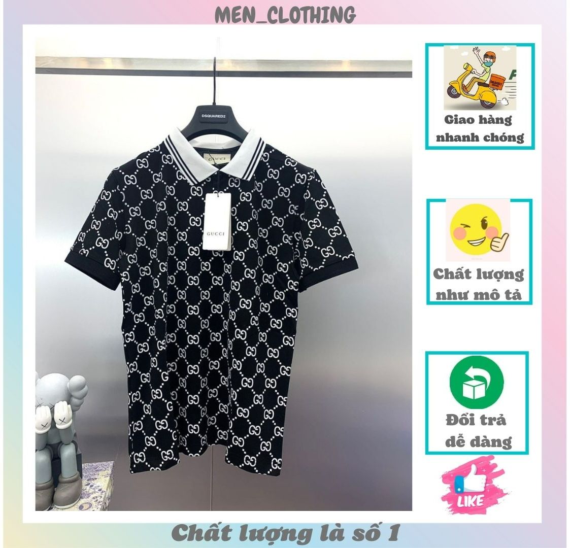 Áo POLO nam 3D gg-PL15 chất liệu cotton mềm mịn không xù thiết kế sang trọng quý phái