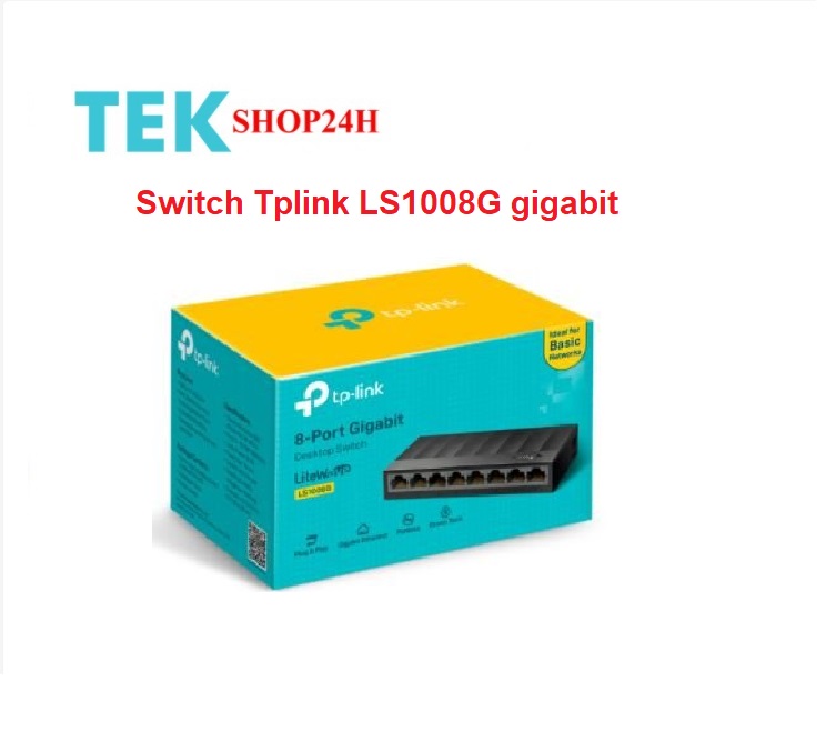 Thiết bị chuyển mạch switch tplink LS1008G gigabit, Bộ chia mạng 8 cổng Chính hãng _ BH 12 tháng