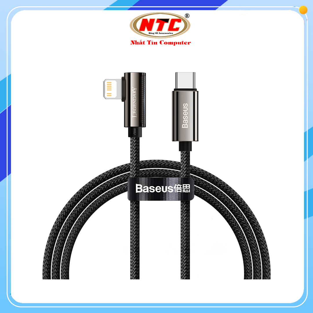 Cáp sạc nhanh baseus legend series elbow type-c to ln chữ l pd 20w 1m / 2m - nhất tín computer