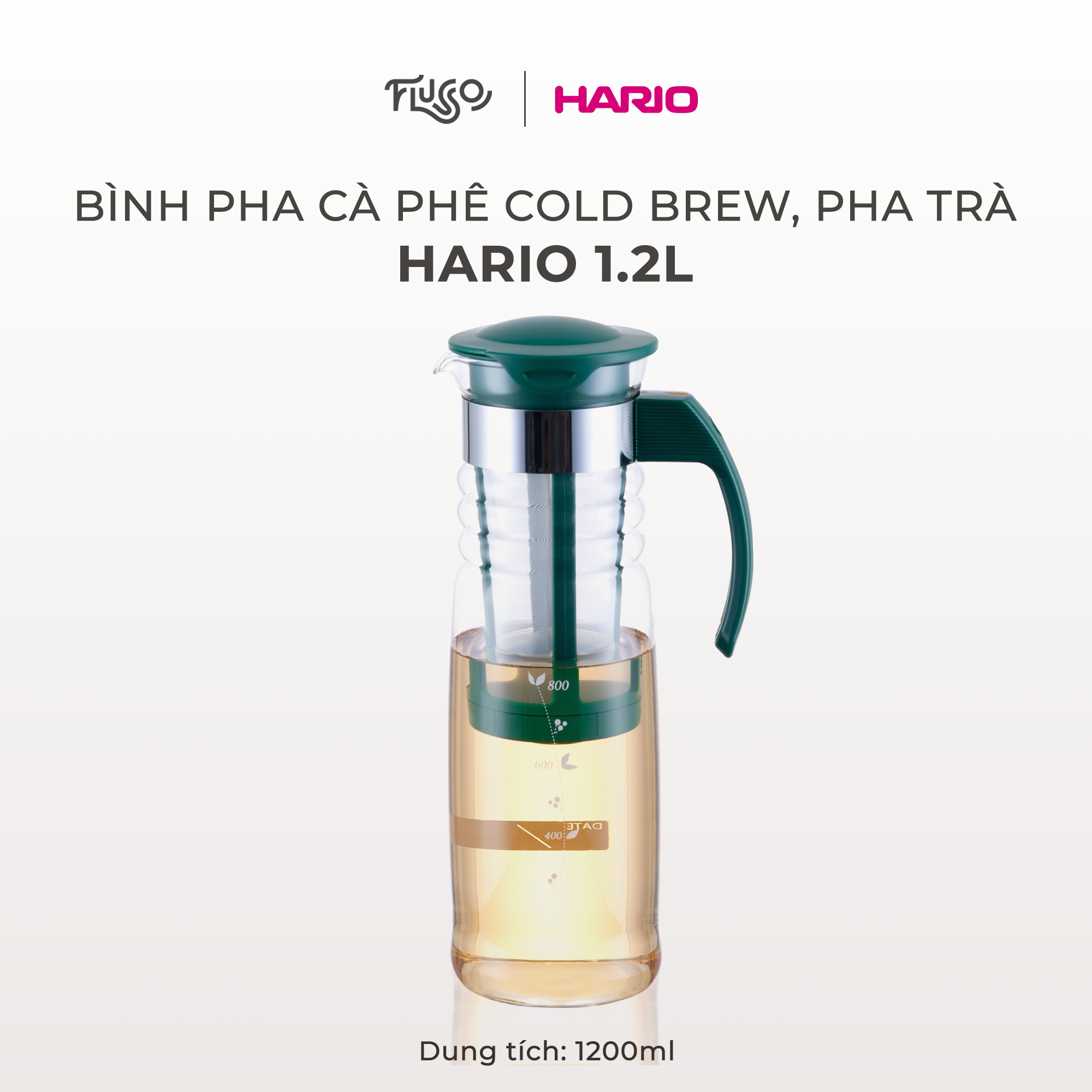 Bình pha cà phê cold brew, pha trà hario 1.2l