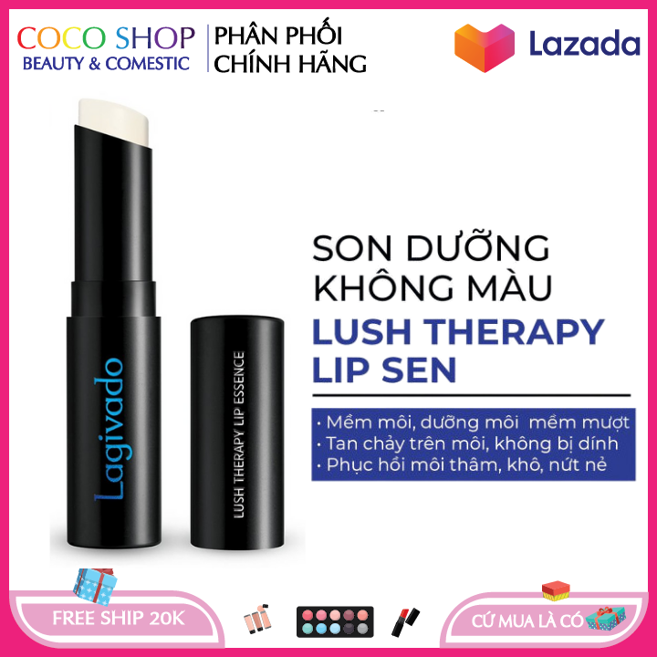 Son dưỡng môi tri thâm không màu Hàn Quốc Lagivado Lush Therapy Lip Sen dạng thỏi
