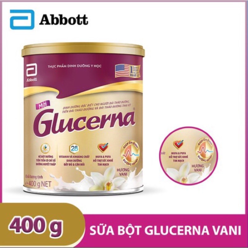 Glucerna Vani 400g  Sữa tiểu đường