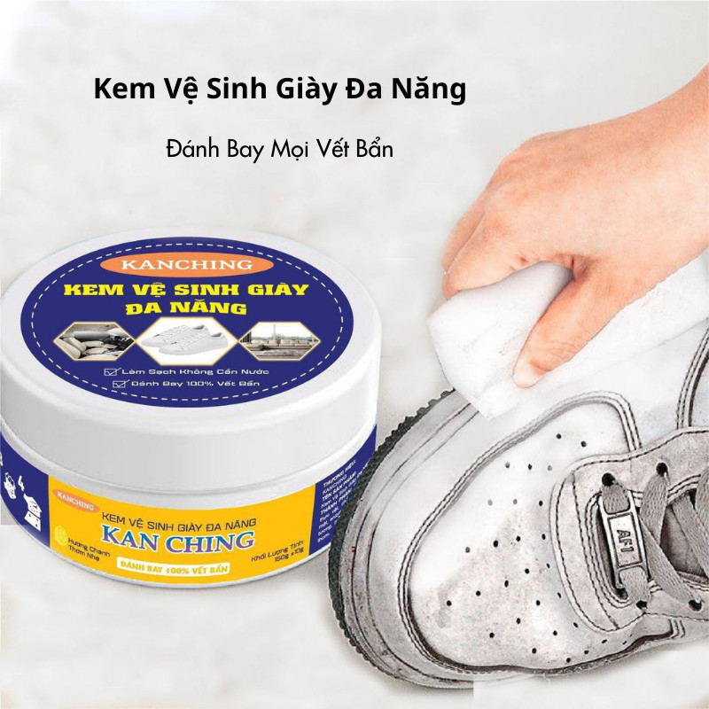 Sáp lau giày kem làm sạch giày tiện lợi dễ dàng sử dụng không cần dùng nước asaki