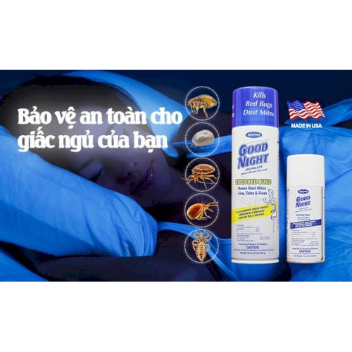 Chai Xịt Chống Và Diệt Côn Trùng Sprayway Goodnight Từ Mỹ (Trắng Xanh) 454g