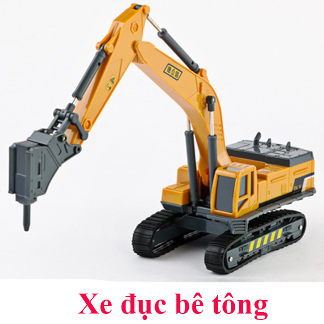 Xe đồ chơi đục phá bê tông cốt thép, xe mô hình đồ chơi cho bé, chất liệu nhựa an toàn, chi tiết sắc sảo, làm đồ trang trí để bàn làm việc ( đồ chơi trẻ em- xe đồ chơi)