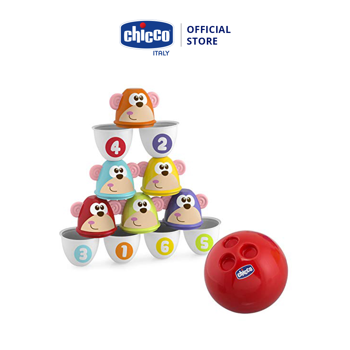 Bộ đồ chơi Bowling khỉ con Chicco 18M+