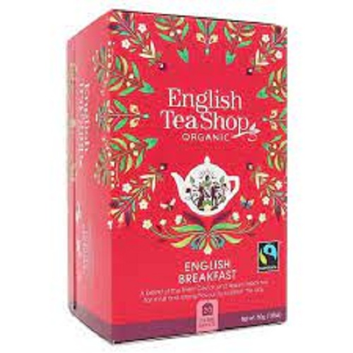 Trà Organic English Breakfast hiệu English Tea Shop loại 20 gói