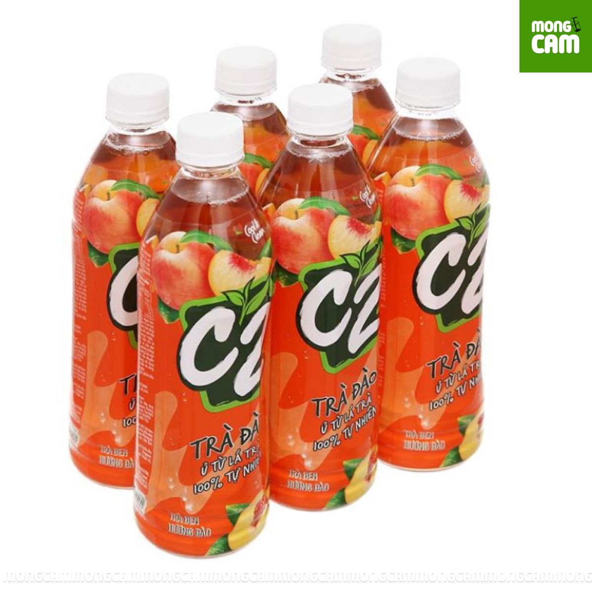 Lốc 6 chai - Thùng 24 chai C2 hương Đào 455ml