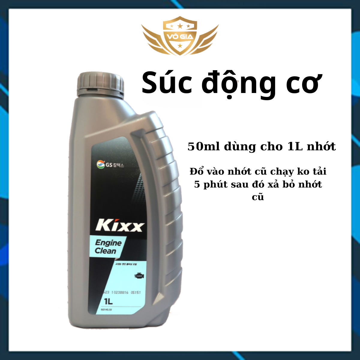 Dung dịch súc rửa động cơ kixx engine clean 1l
