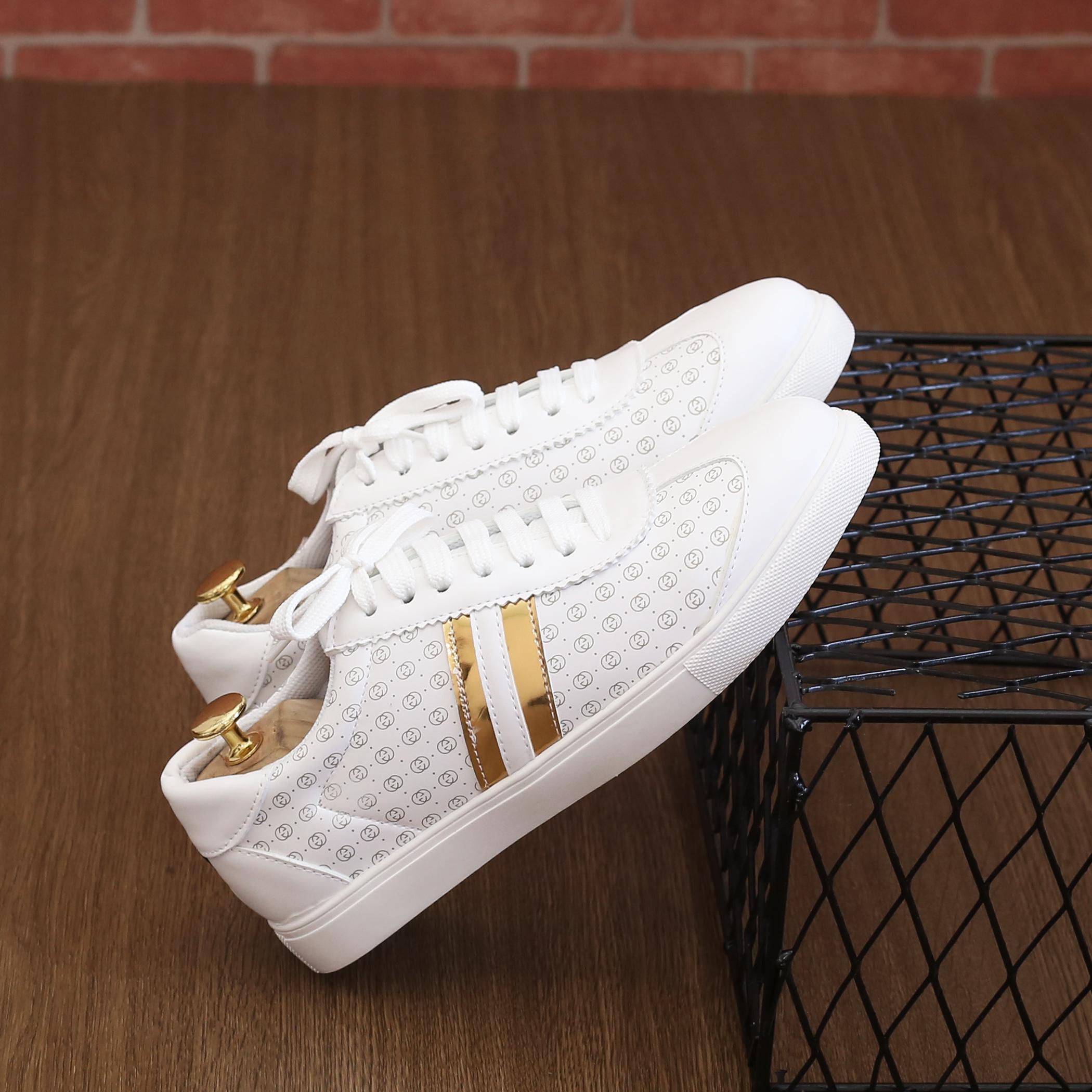 Giày sneaker, Giày thể thao, Giày sneaker nam (LLS) mã M24 sọc vàng. [Flash sale 50%]