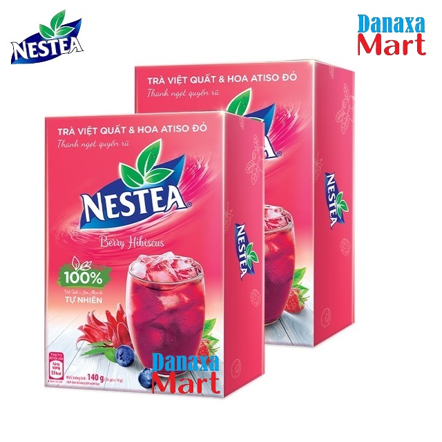 Combo 2 Hộp Trà Nestea Vị Việt Quất Và Hoa Atiso Đỏ (Hộp 10 Gói x 12g)