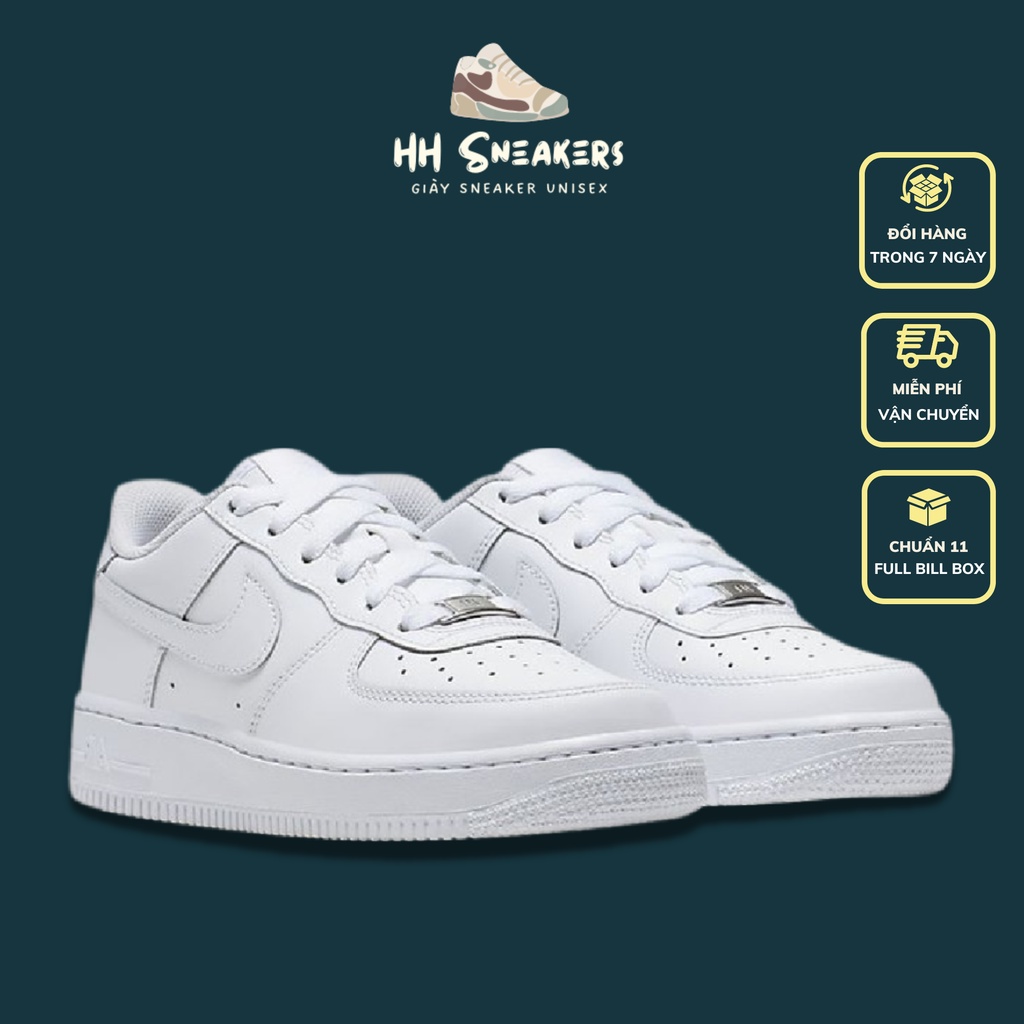 Giày AF1 xám thêu vàng nam nữ - Giày thể thao sneaker nam nữ AF1 Air Force 1 màu trắng xám cao cấp Full Box