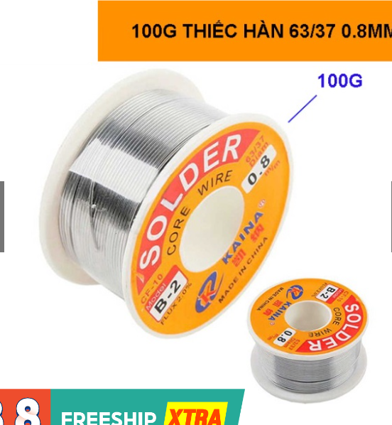Chì hàn , thiếc hàn mạch Solder 100g tỉ lệ 63/37 loại 1, thiếc hàn cuộn nhỏ 11g, kem hàn lỏng 20g, thiết hàn lỏng