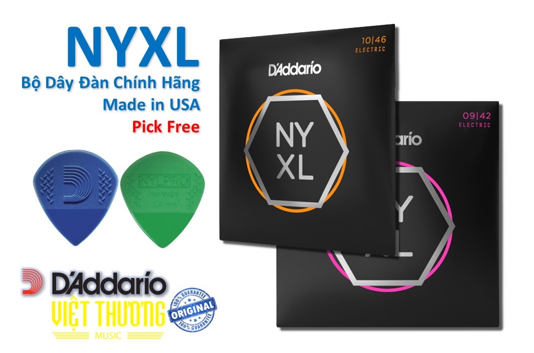 Bộ dây đàn guitar điện chính hãng d'addario nyxl0942 nyxl1046