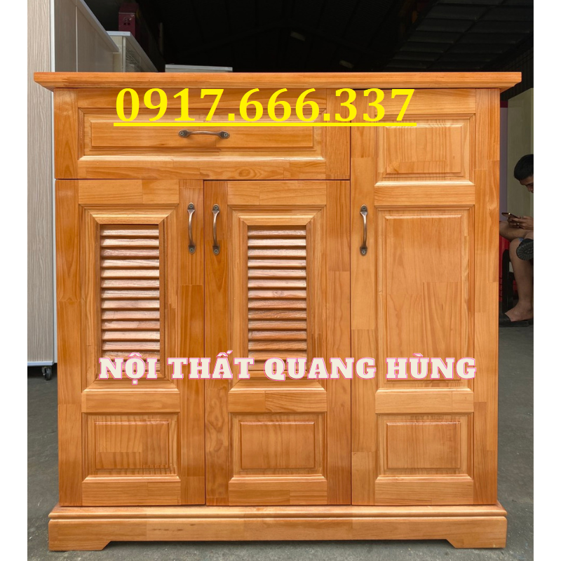 Tủ giày dép gỗ thông tự nhiên cao cấp mới 100%