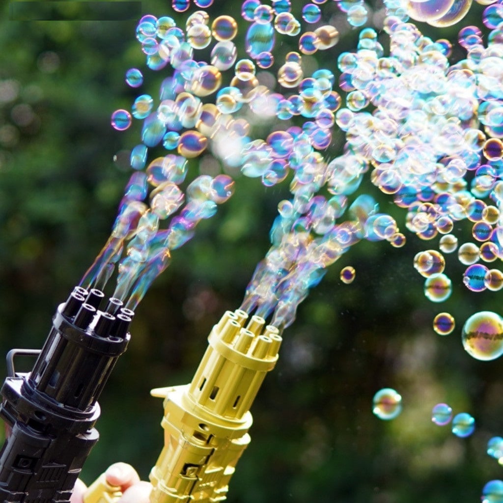 Súng bắn bong bóng, súng thổi bong bóng xà phòng 6 nòng mẫu mới xịn xò dễ chơi-giadungnhaxinh